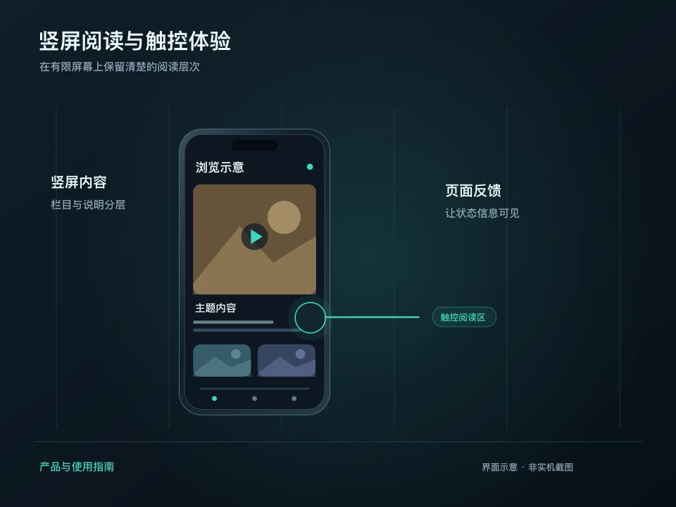 成人抖音手机版竖屏触控体验示意