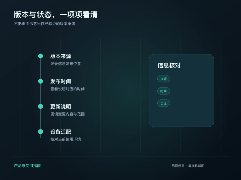 APP版本与产品状态信息